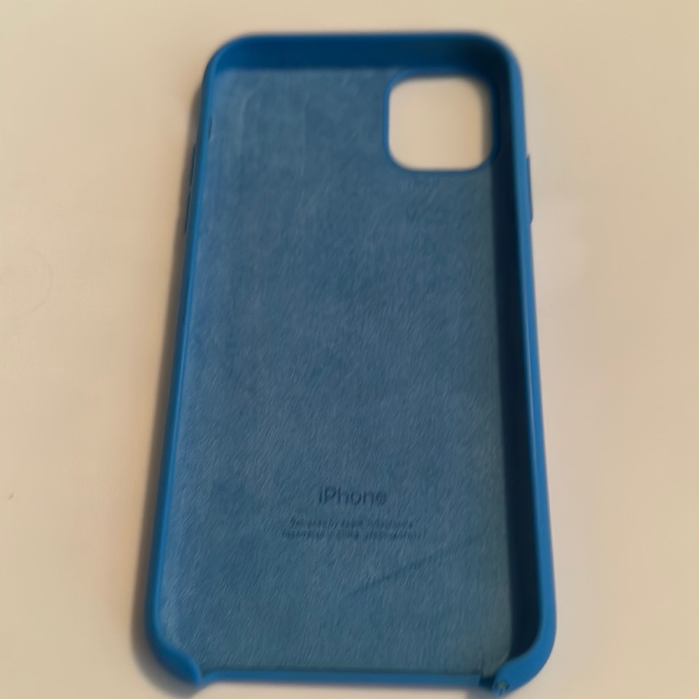 iPhone 11 Apple Blue rubber case. Good condition